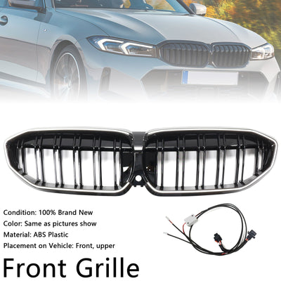Calandre Double Lamelles BMW Série 3 G20 Noir 2019-2022 - vue de profil - Becquet Voiture