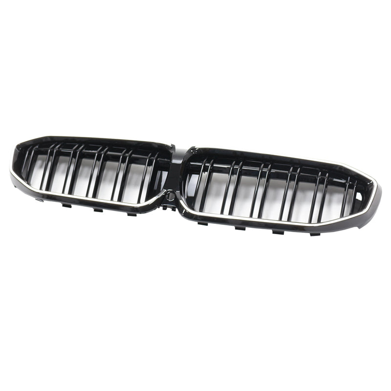 Calandre Double Lamelles BMW Série 3 G20 Noir 2019-2022 - vue de trois-quarts 2 - Becquet Voiture