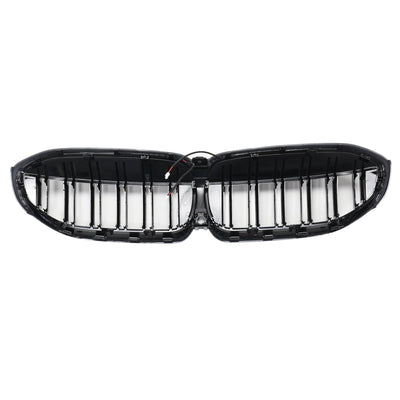 Calandre Double Lamelles BMW Série 3 G20 Noir 2019-2022 - vue rapprochée - Becquet Voiture