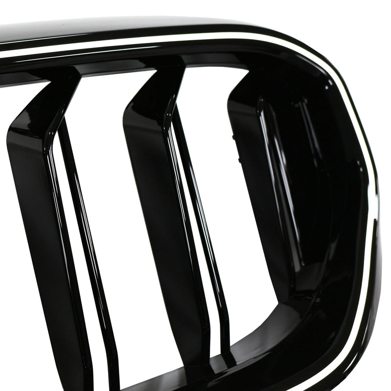 Calandre Double Lamelles BMW Série 5 G30 G38 2021-2024 Noir - vue de dessus - Becquet Voiture