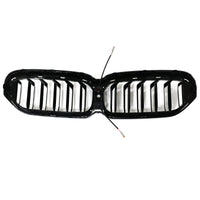 Calandre Double Lamelles BMW Série 5 G30 G38 2021-2024 Noir - vue rapprochée - Becquet Voiture