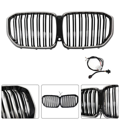 Calandre Double Lamelles Noir BMW X5 G05 M Performance 2019-2022 - détail du montage - Becquet Voiture