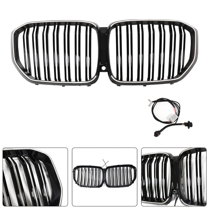 Calandre Double Lamelles Noir BMW X5 G05 M Performance 2019-2022 - détail du montage - Becquet Voiture
