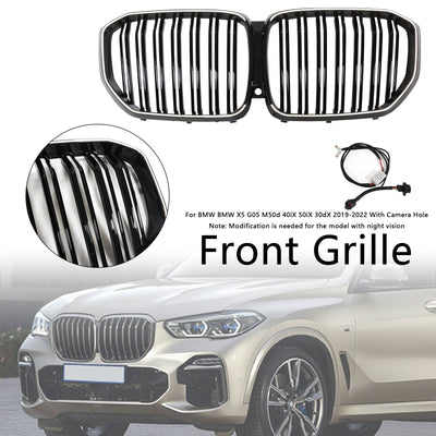 Calandre Double Lamelles Noir BMW X5 G05 M Performance 2019-2022 - installé sur véhicule - Becquet Voiture