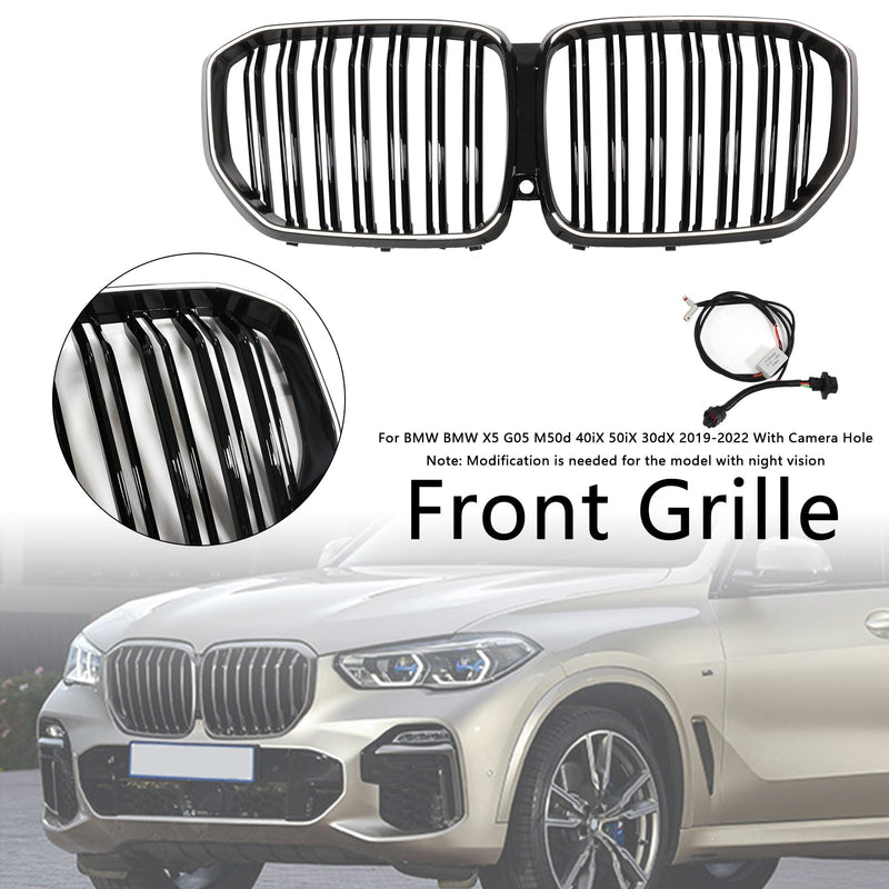 Calandre Double Lamelles Noir BMW X5 G05 M Performance 2019-2022 - installé sur véhicule - Becquet Voiture
