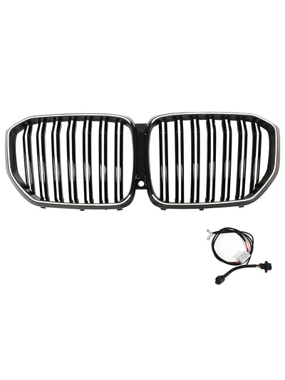 Calandre Double Lamelles Noir BMW X5 G05 M Performance 2019-2022 - vue de face - Becquet Voiture