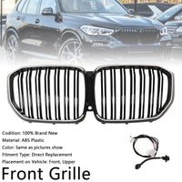 Calandre Double Lamelles Noir BMW X5 G05 M Performance 2019-2022 - vue de profil - Becquet Voiture