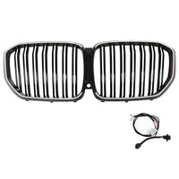 Calandre Double Lamelles Noir BMW X5 G05 M Performance 2019-2022 - vue de trois-quarts 2 - Becquet Voiture