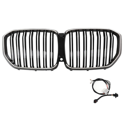 Calandre Double Lamelles Noir BMW X5 G05 M Performance 2019-2022 - vue de trois-quarts 2 - Becquet Voiture