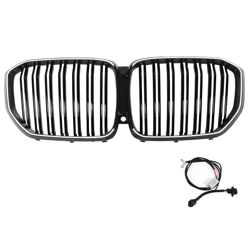 Calandre Double Lamelles Noir BMW X5 G05 M Performance 2019-2022 - vue de trois-quarts 2 - Becquet Voiture
