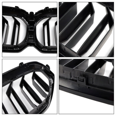 Calandre Double Lamelles Noir Mat BMW G30 G31 LCI - vue de face 2 - Becquet Voiture