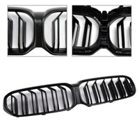 Calandre Double Lamelles Noir Mat BMW G30 G31 LCI - vue de profil - Becquet Voiture