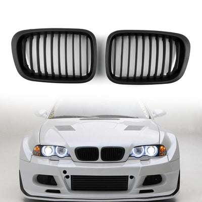 Calandre Grille ABS Maille BMW E46 4 Portes 1998-2001 - vue de face - Becquet Voiture