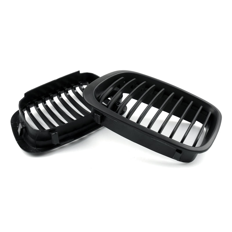ABS Mesh Grille Radiator BMW E46 4-Door 1998-2001 - three-quarter view - Becquet Voiture