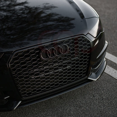 Calandre Grille Audi A6 C7 Nid d'Abeille Type RS6 - vue de profil - Becquet Voiture