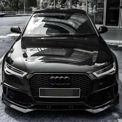 Calandre Grille Audi A6 C7 Nid d'Abeille Type RS6 - vue de trois-quarts - Becquet Voiture