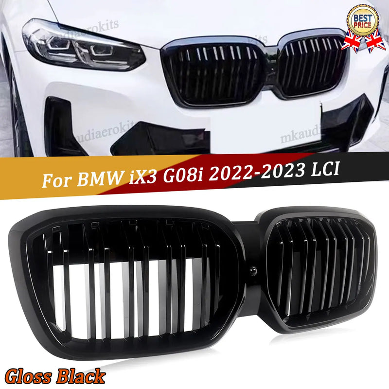 Calandre Grille Avant BMW iX3 G08 2022-2023 - vue de face - Becquet Voiture