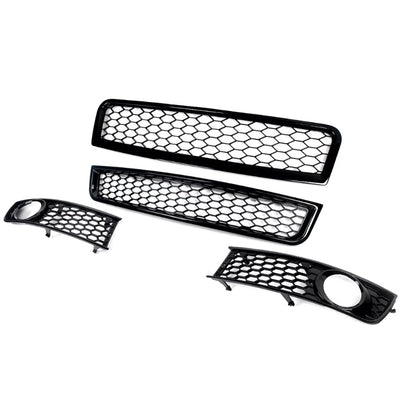 Calandre Grille Nid d'Abeille Audi A4 B6 Style RS4 - installé sur véhicule - Becquet Voiture