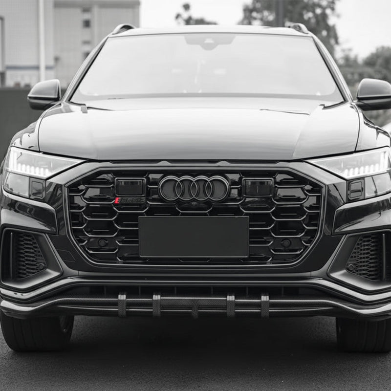 Honeycomb Grille Radiator Grille Audi Q8 SQ8 RSQ8 Style - rear view - Becquet Voiture