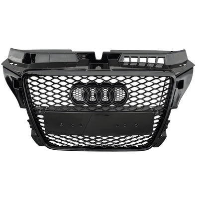 Calandre Grille Noir RS3 Pour Audi A3 S3 8P - vue de face - Becquet Voiture