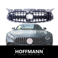 GT-R-Kühlergrill Mercedes-AMG GT 2018–2021 Schwarz - Seitenansicht - Becquet Voiture