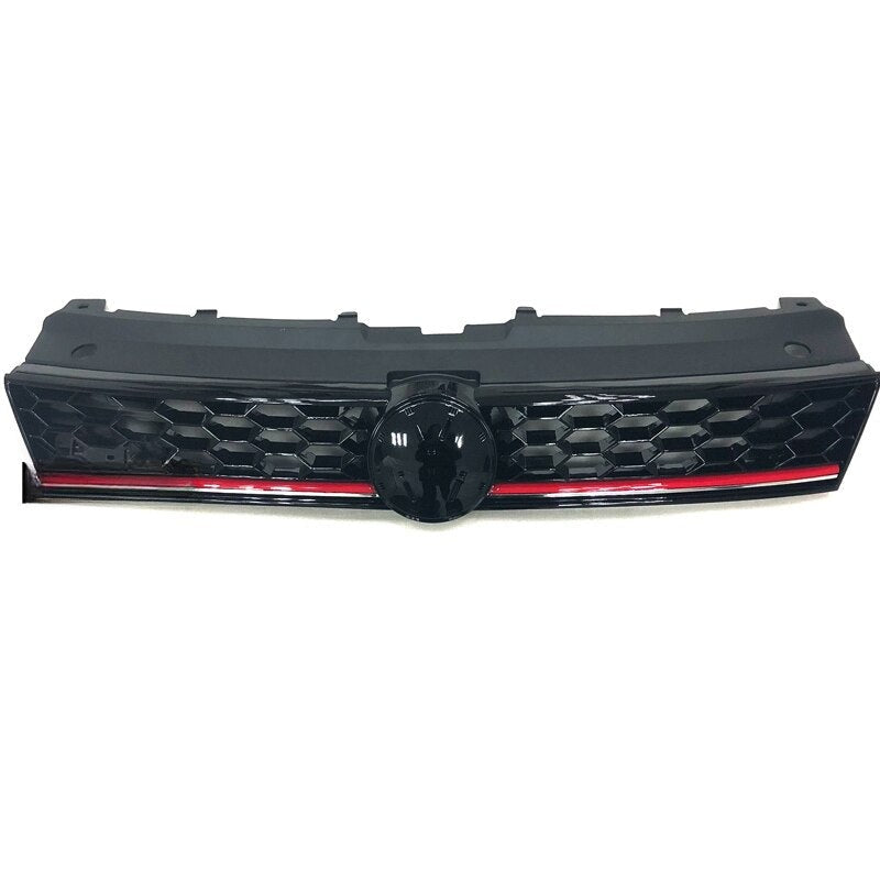 Calandre GT VW Polo 2011-2017 Noir Rouge - vue de face - Becquet Voiture