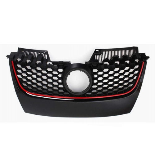 Calandre GTI VW Jetta 5 2006-2009 Noir Rouge - vue de face - Becquet Voiture