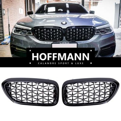 Calandre Hoffmann Diamond BMW Série 5 G30 G31 - vue de trois-quarts - Becquet Voiture