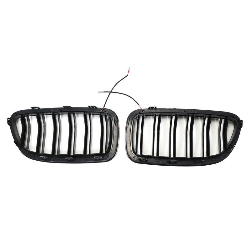Calandre LED BMW Série 5 F10 F11 M5 Noir Brillant 2009-2017 - vue de dessus - Becquet Voiture