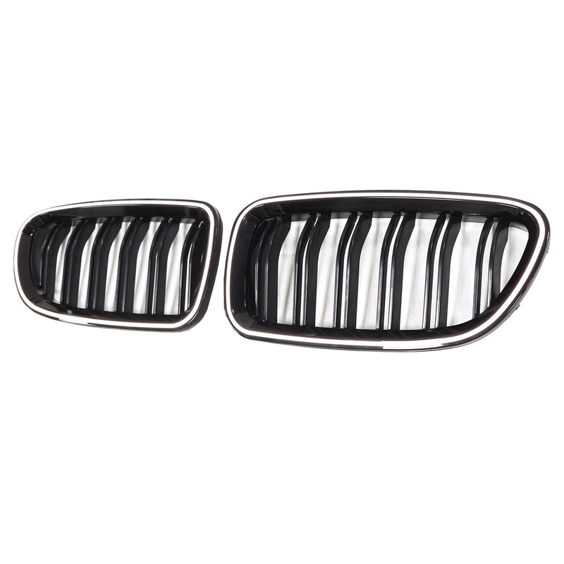Calandre LED BMW Série 5 F10 F11 M5 Noir Brillant 2009-2017 - vue de trois-quarts 2 - Becquet Voiture