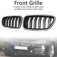 Calandre LED BMW Série 5 F10 F11 M5 Noir Brillant 2009-2017 - vue de trois-quarts - Becquet Voiture