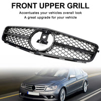 LED Grille Mercedes C-Class W204 2008-2014 - three-quarter view - Becquet Voiture