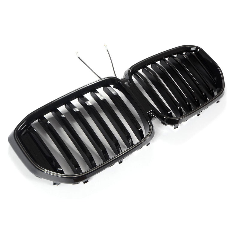 Calandre LED noire brillante BMW X5 G05 LCI simple double lame 2023-2026 - vue arrière - Becquet Voiture