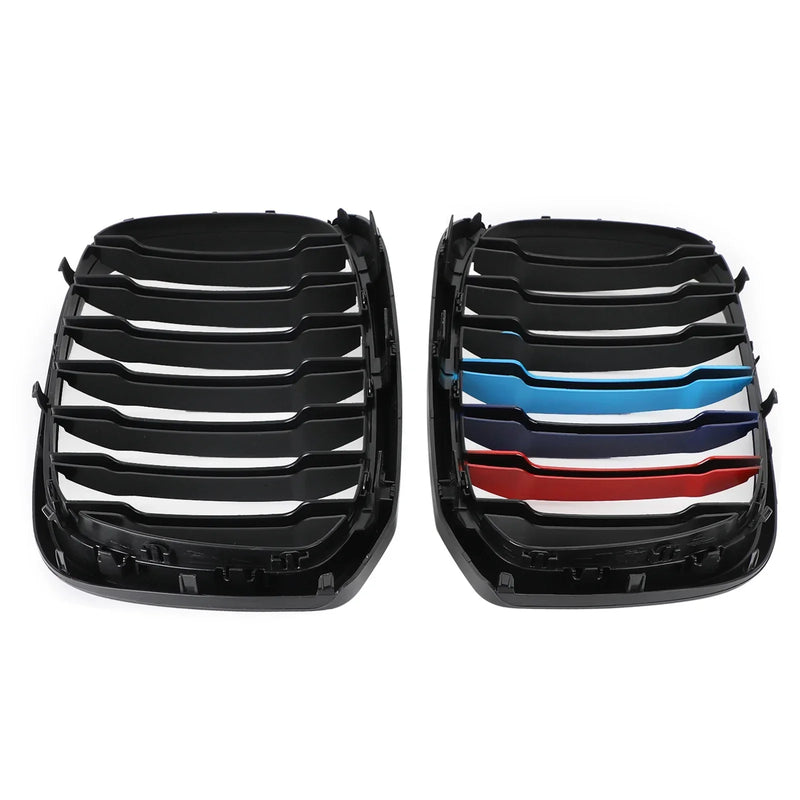Calandre M-Color Noir Brillant BMW X3 X4 G01 G02 2018-2021 - vue de dessus - Becquet Voiture