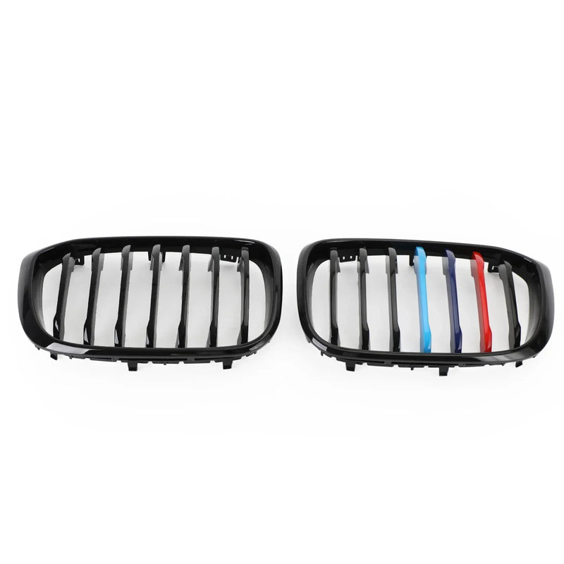 Calandre M-Color Noir Brillant BMW X3 X4 G01 G02 2018-2021 - vue de trois-quarts 2 - Becquet Voiture