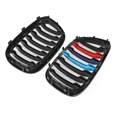 Calandre M-Color Noir Brillant BMW X3 X4 G01 G02 2018-2021 - vue rapprochée - Becquet Voiture