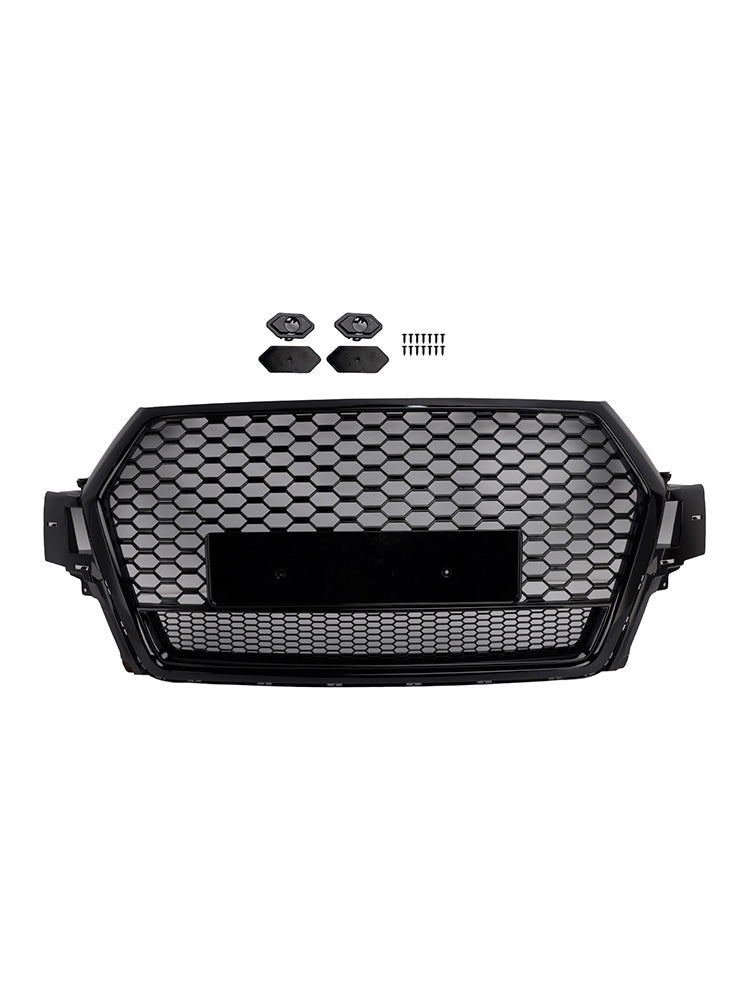 Calandre Maille Audi Q7 SQ7 Noir Brillant 2016 - vue de dessus - Becquet Voiture