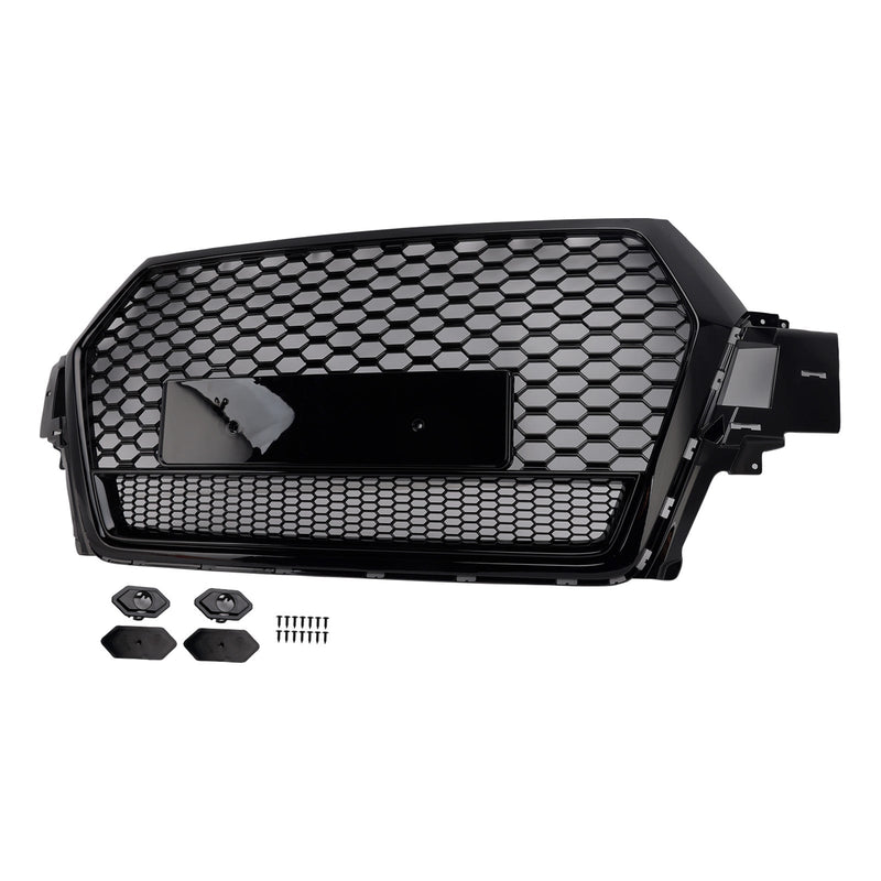 Calandre Maille Audi Q7 SQ7 Noir Brillant 2016 - vue de face 2 - Becquet Voiture