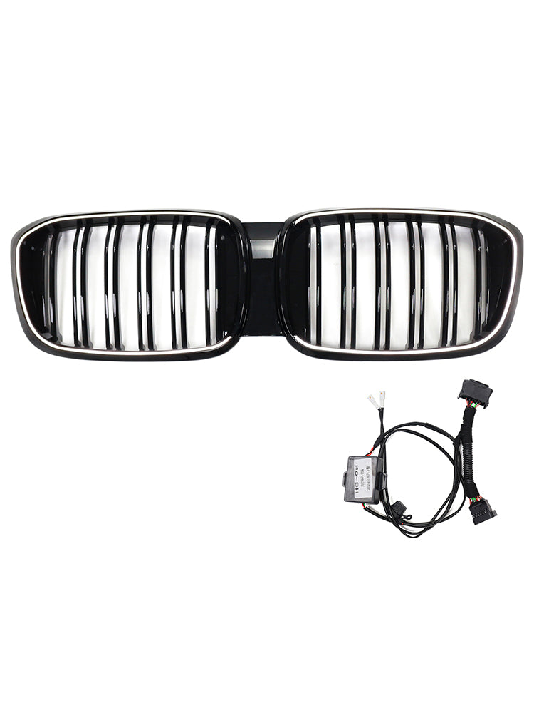 Calandre Maille BMW X3 X4 G01 G02 Noir 2018-2021 v4 - vue de face - Becquet Voiture