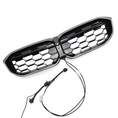 Calandre Maille Diamant BMW Série 3 G20 G28 Noir 2023-2024 - en situation - Becquet Voiture