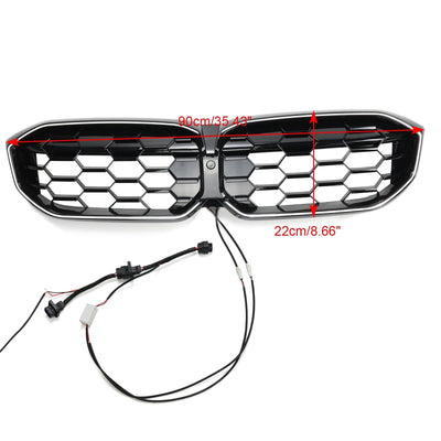 Calandre Maille Diamant BMW Série 3 G20 G28 Noir 2023-2024 - vue de profil - Becquet Voiture