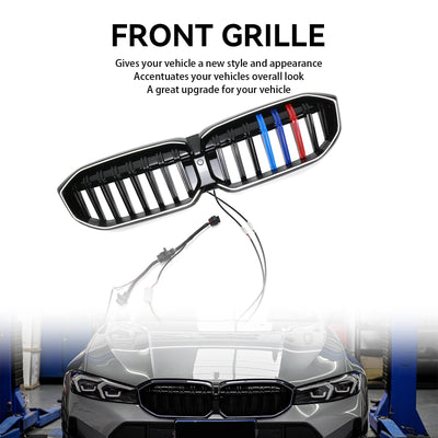 Calandre Maille LED BMW Série 3 G20 G28 Noir 2023-2024 - vue arrière - Becquet Voiture