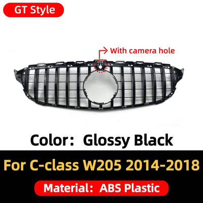 Calandre Mercedes Classe C W205 AMG Diamond 2014-2018 - détail du montage - Becquet Voiture