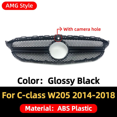 Calandre Mercedes Classe C W205 AMG Diamond 2014-2018 - vue arrière 2 - Becquet Voiture