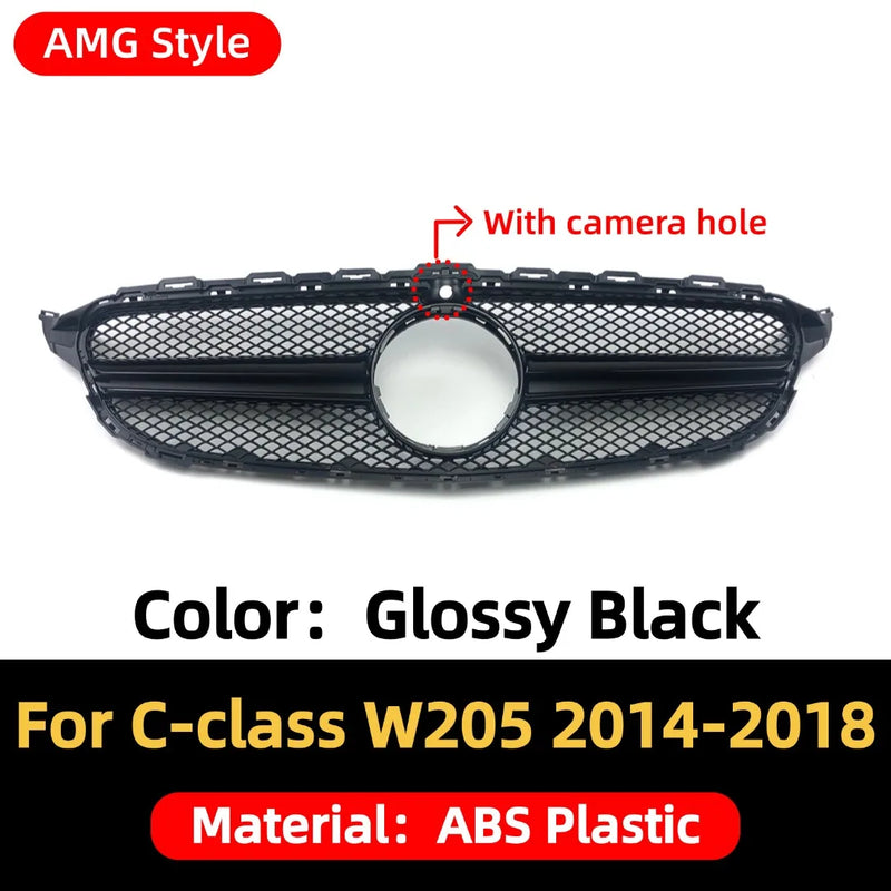 Calandre Mercedes Classe C W205 AMG Diamond 2014-2018 - vue arrière 2 - Becquet Voiture