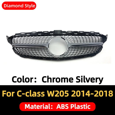 Calandre Mercedes Classe C W205 AMG Diamond 2014-2018 - vue de face 2 - Becquet Voiture