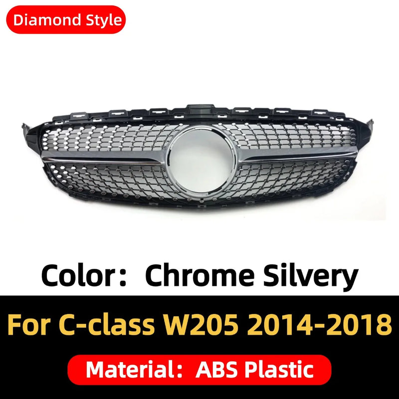 Calandre Mercedes Classe C W205 AMG Diamond 2014-2018 - vue de face 2 - Becquet Voiture
