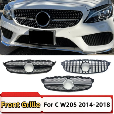 Calandre Mercedes Classe C W205 AMG Diamond 2014-2018 - vue de face - Becquet Voiture