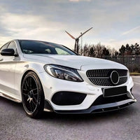 Calandre Mercedes Classe C W205 AMG Diamond 2014-2018 - vue de trois-quarts - Becquet Voiture