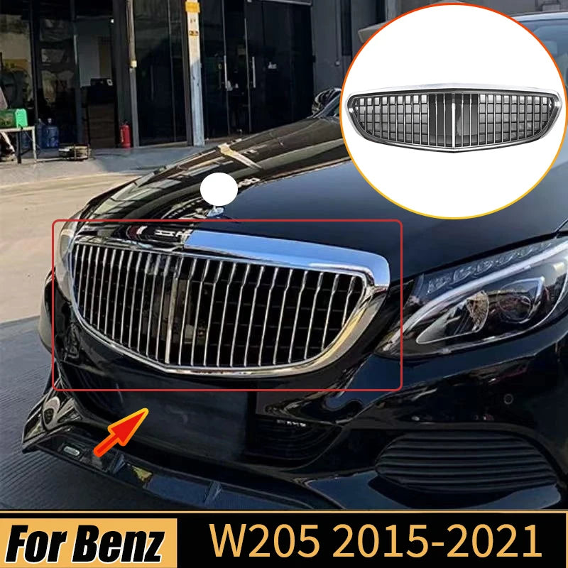 Calandre Mercedes Classe C W205 Style Maybach 2015-2021 - vue de face - Becquet Voiture